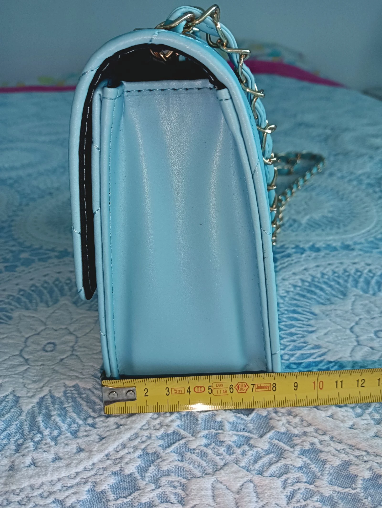 Turquoise Quilted Shoulder Bag – photo 6